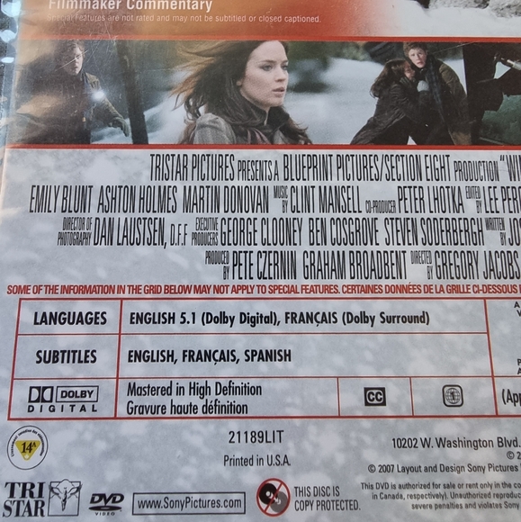 ๐๏ธ WIND CHILL ~ Emily Blunt ~ Bilingual DVD Movie - Picture 4 of 4